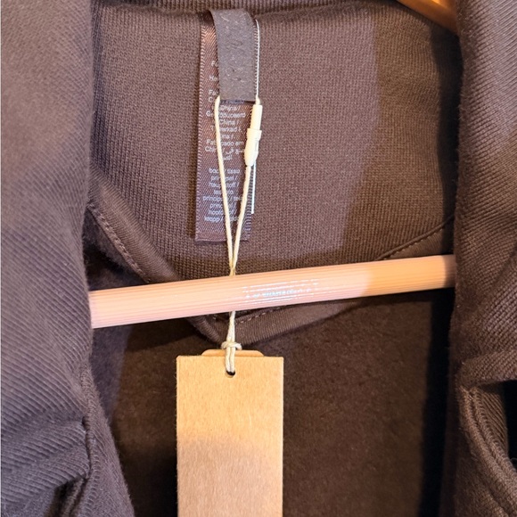 Skims Boyfriend Fleece Trench Coat Espresso - Picture 7 of 8